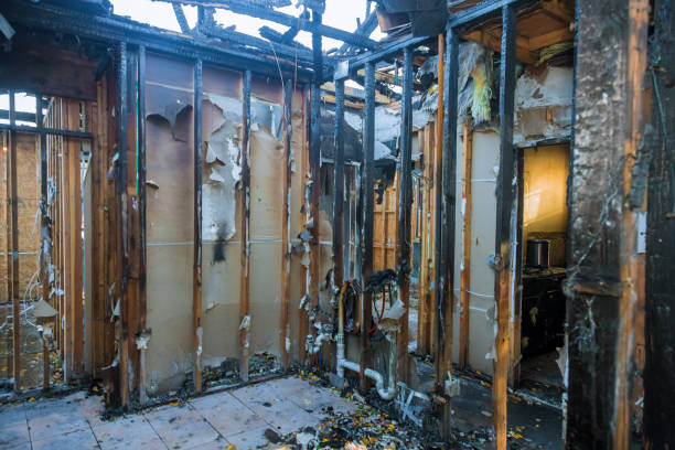 Professional Fire Damage Restoration technician working in Chesterfield, IN
